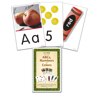 Detailed view of ABCs, Numbers, and Colors Wall Cards