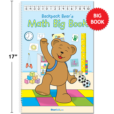 Detailed view of Backpack Bear's Math Big Book