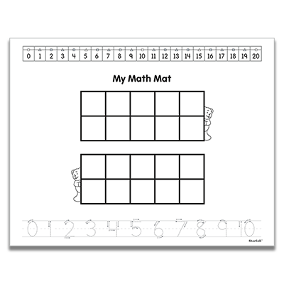 Detailed view of My Math Mat (set of 10)