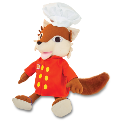 Detailed view of Mox the Fox