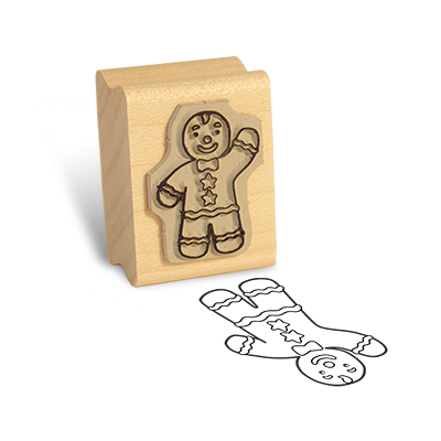 Detailed view of Gingerbread Boy Rubber Stamp