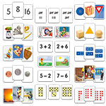 Backpack Bear's Math Instructional Card Set